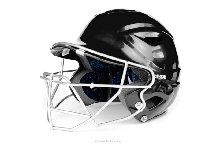All Star S7 YOUTH BATTING HELMET W/ATTACHED CAGE T4LT1 Black