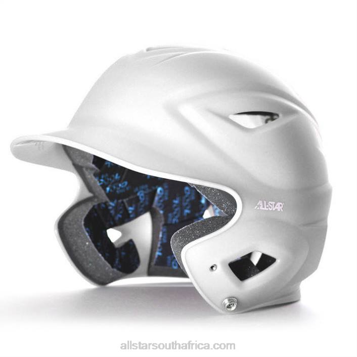 All Star S7 YOUTH SOLID MATTE BATTING HELMET T4LT68 White