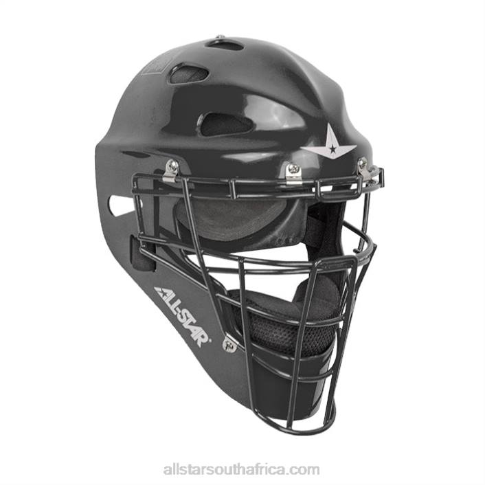 All Star MVP PLAYER'S SERIES CATCHER'S HELMET - SOLID GLOSS T4LT276 Black