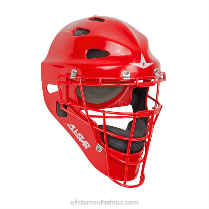 All Star MVP PLAYER'S SERIES CATCHER'S HELMET - SOLID GLOSS T4LT313 Scarlet