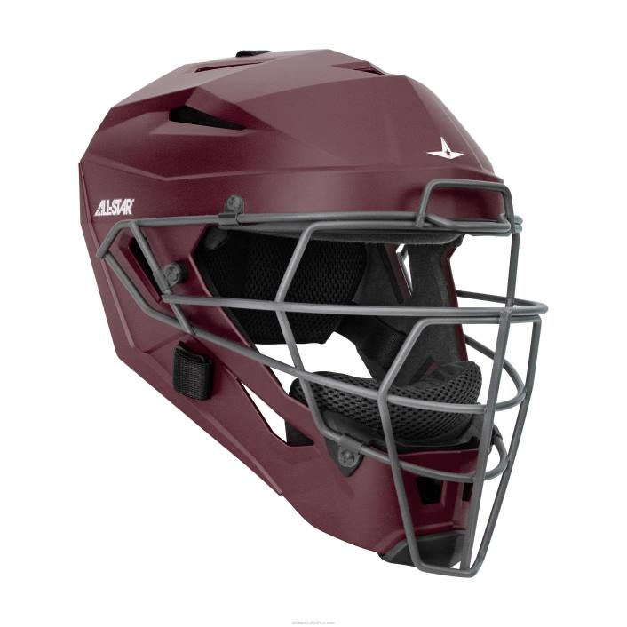 All Star MVP PRO CATCHER'S HELMET T4LT284 Maroon