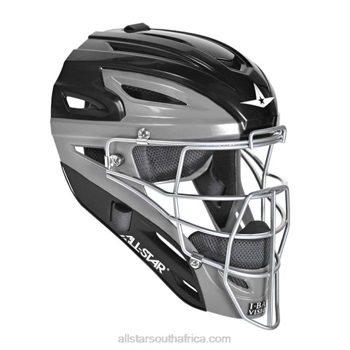 All Star MVP SYSTEM7 CATCHER'S HELMET - GRAPHITE TWO-TONE T4LT272 Black