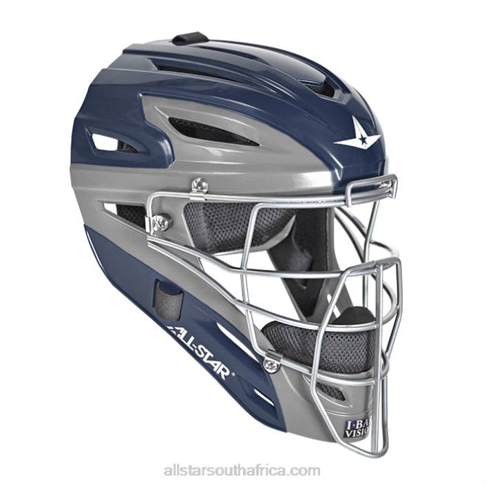 All Star MVP SYSTEM7 CATCHER'S HELMET - GRAPHITE TWO-TONE T4LT290 Navy