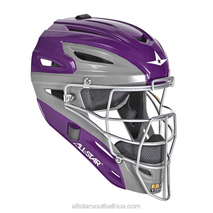All Star MVP SYSTEM7 CATCHER'S HELMET - GRAPHITE TWO-TONE T4LT291 Purple
