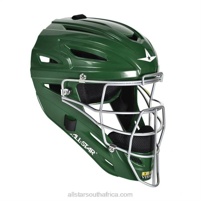 All Star MVP SYSTEM7 CATCHER'S HELMET - SOLID GLOSS T4LT298 Dark Green