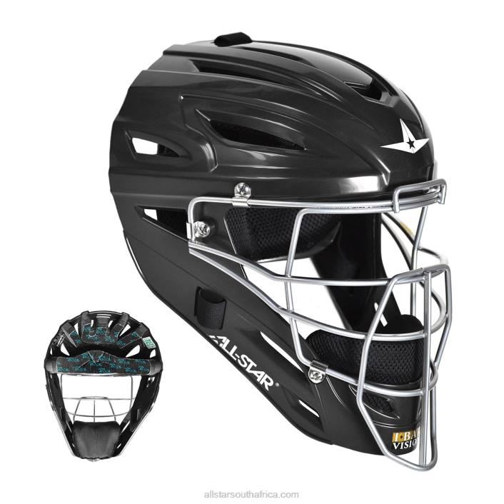 All Star MVP ULTRACOOL CATCHER'S HELMET - SOLID GLOSS T4LT275 Black