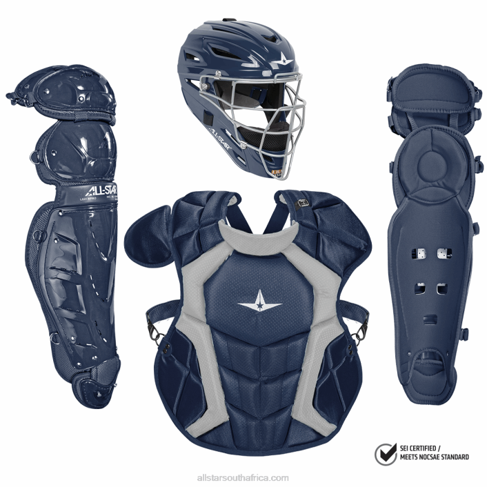 All Star CLASSIC PRO CATCHER'S KIT // MEETS NOCSAE T4LT185 Navy