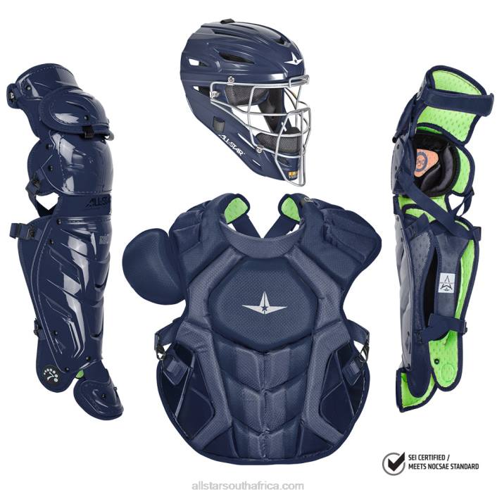 All Star S7 AXIS ADULT CATCHING KIT, SOLID COLOR // MEETS NOCSAE T4LT154 Navy