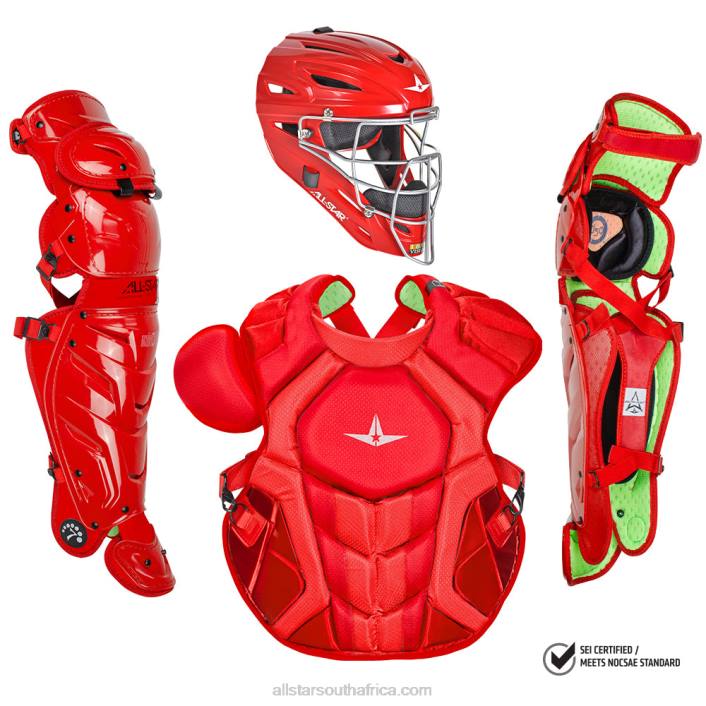 All Star S7 AXIS ADULT CATCHING KIT, SOLID COLOR // MEETS NOCSAE T4LT156 Scarlet
