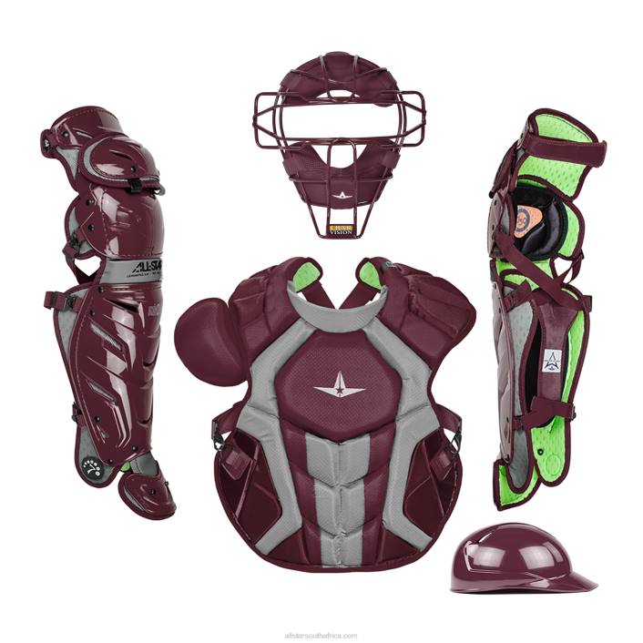 All Star S7 AXIS ADULT CATCHING KIT - TRADITIONAL MASK T4LT137 Maroon