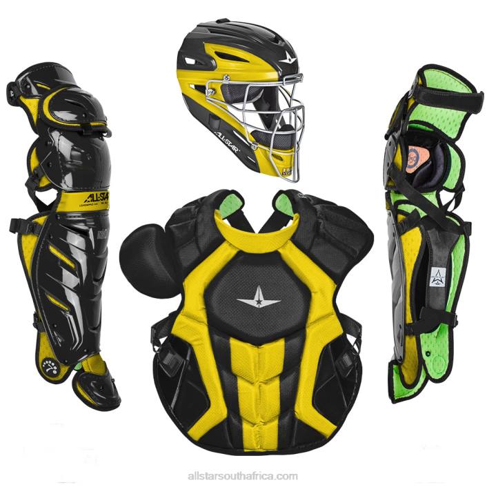 All Star S7 AXIS TWO TONE ADULT CATCHING KIT // MEETS NOCSAE T4LT118 Black/Gold