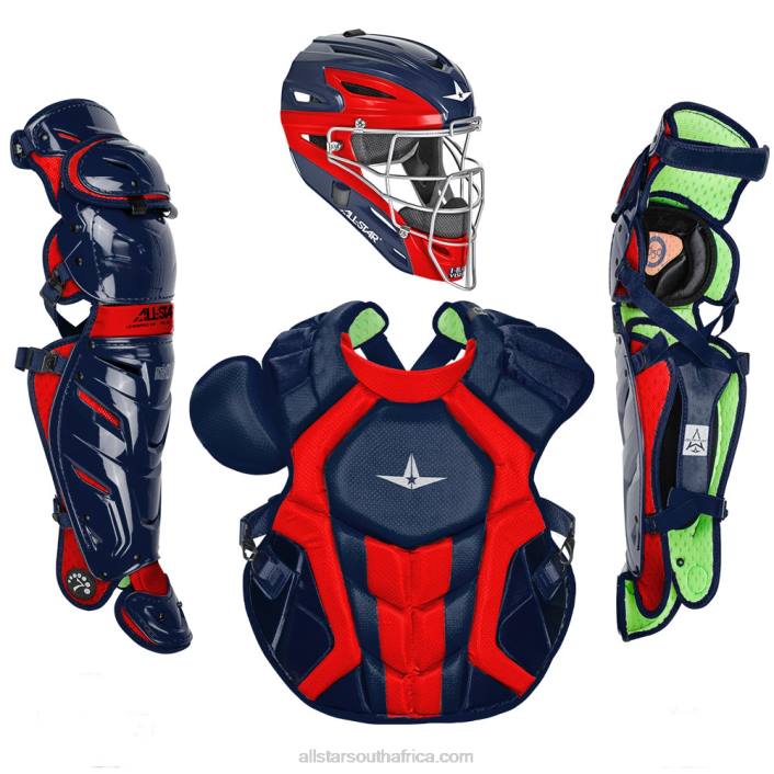 All Star S7 AXIS TWO TONE ADULT CATCHING KIT // MEETS NOCSAE T4LT146 Navy/Scarlet