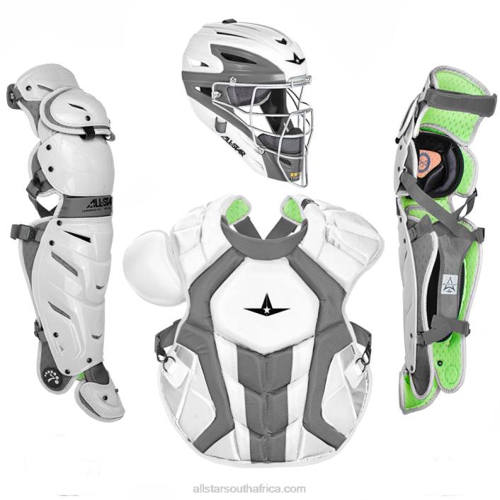 All Star S7 AXIS TWO TONE ADULT CATCHING KIT // MEETS NOCSAE T4LT151 White/Graphite