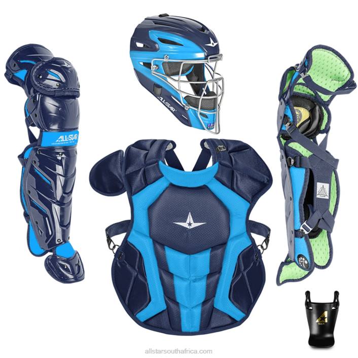 All Star S7 AXIS TWO TONE AGES 9-12, 14.5" // MEETS NOCSAE T4LT195 Navy/Sky Blue