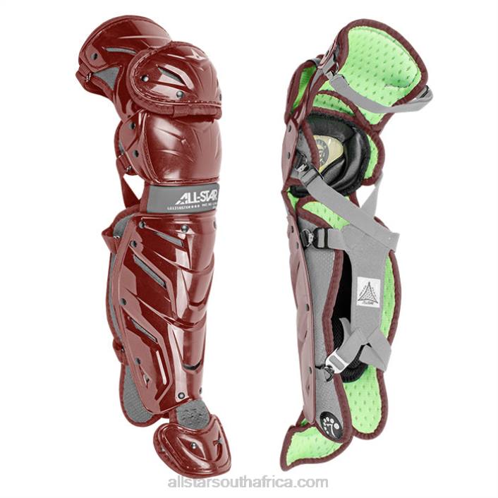 All Star S7 AXIS AGES 9-12 PRO LEG GUARDS (13.5") T4LT364 Maroon