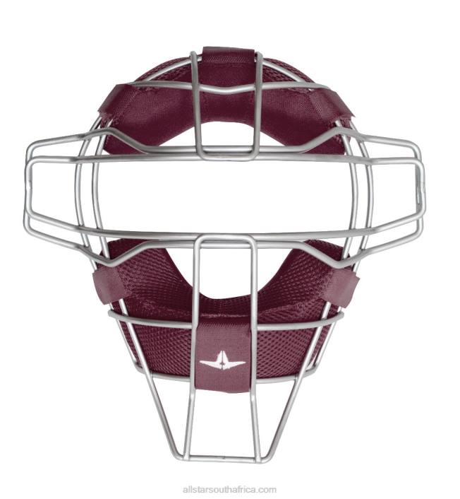 All Star TITANIUM TRADITIONAL FACE MASK W/ LUC PADS T4LT401 Maroon