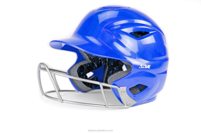 All Star S7 ADULT BATTING HELMET W/ATTACHED AFX CAGE T4LT516 Royal