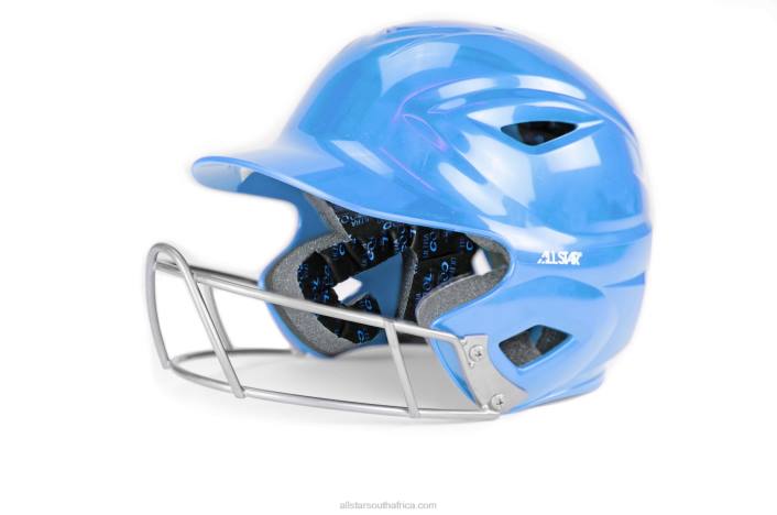 All Star S7 ADULT BATTING HELMET W/ATTACHED AFX CAGE T4LT519 Sky Blue