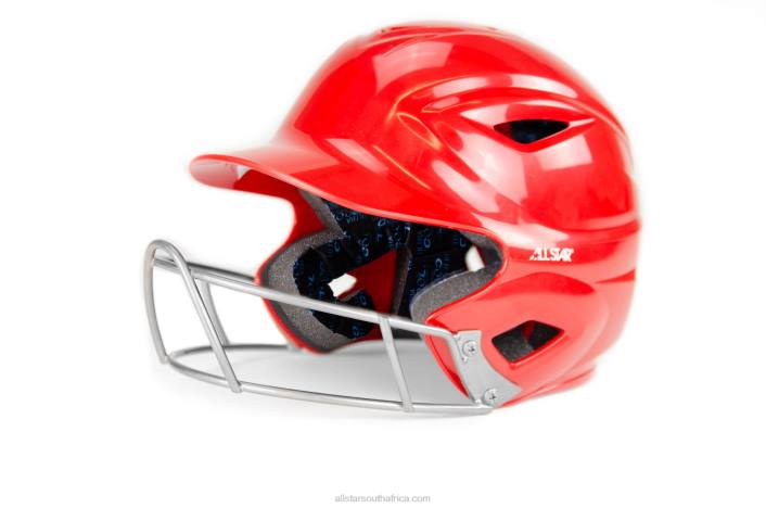 All Star S7 YOUTH BATTING HELMET W/ATTACHED AFX CAGE T4LT512 Scarlet