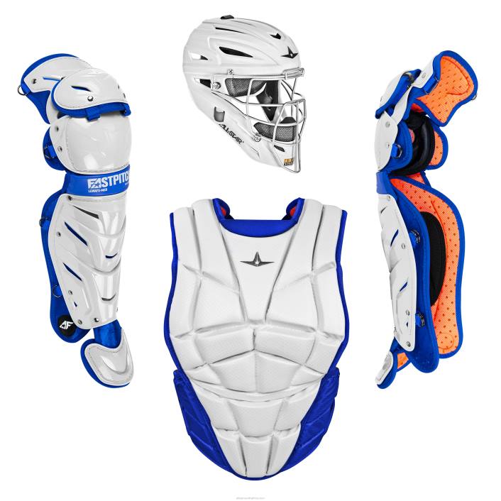 All Star AFx FASTPITCH CATCHING KIT - WHITE BASE COLOR T4LT533 White/Royal