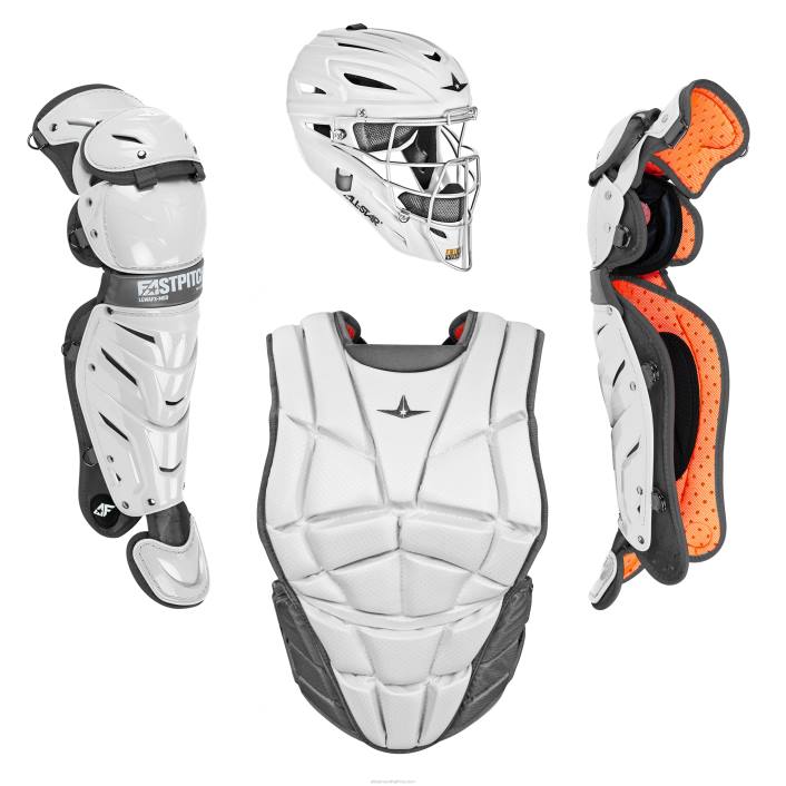 All Star AFx FASTPITCH CATCHING KIT - WHITE BASE COLOR T4LT534 White/Graphite