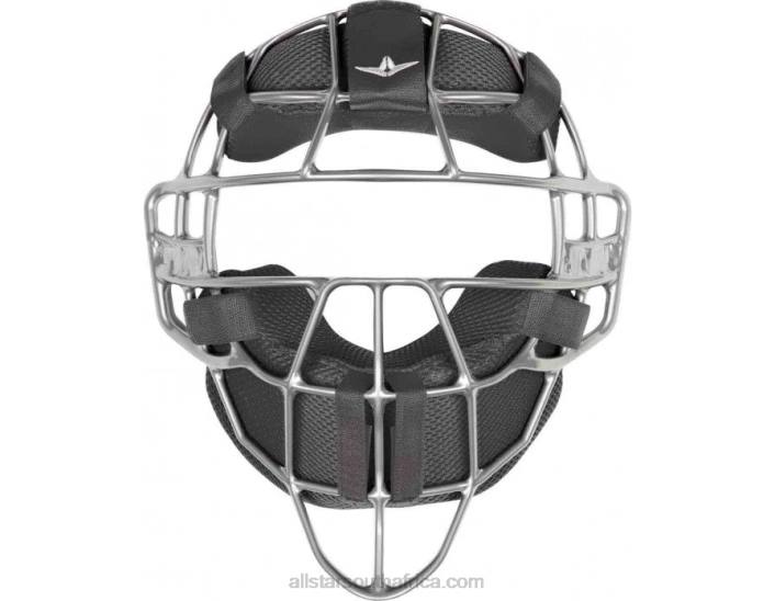 All Star S7 MAGNESIUM UMPIRE FACE MASK W/LUC PADS T4LT606 Black