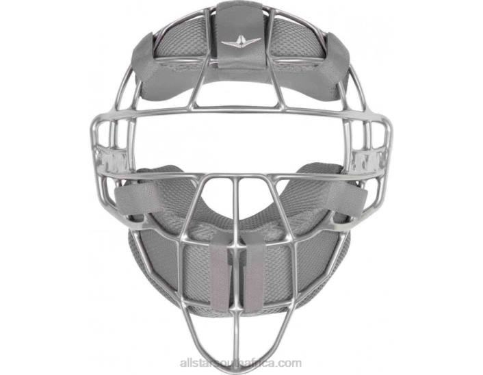 All Star S7 MAGNESIUM UMPIRE FACE MASK W/LUC PADS T4LT613 Graphite